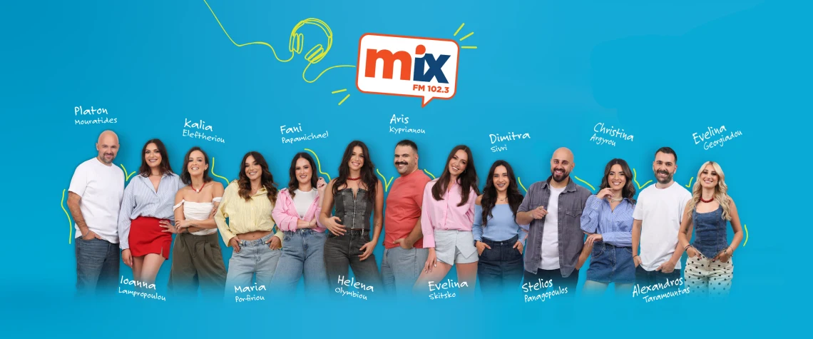 The Mix FM 102.3 crew, all together